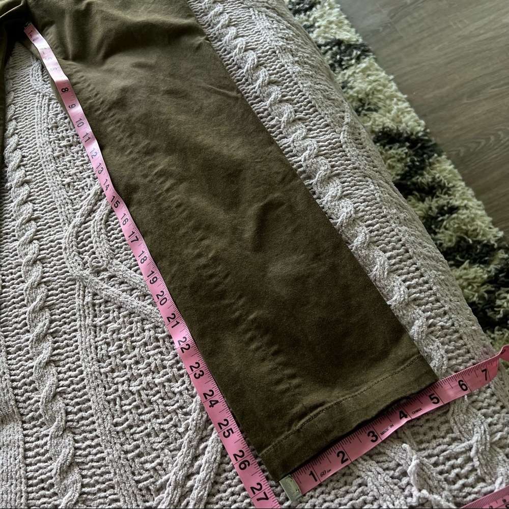 LACOSTE olive green slim leg trouser pants size 2 - Picture 9 of 9